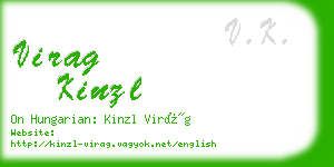 virag kinzl business card